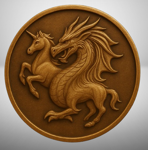 Bronze Dragon + Unicorn